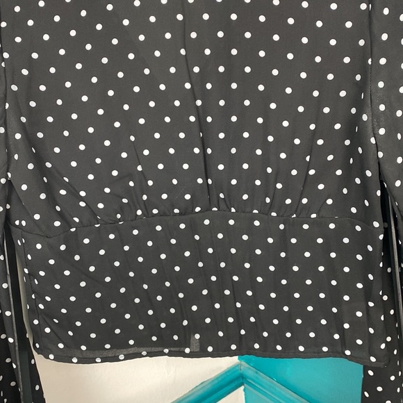 Leith Long Sleeve Polka Dot Top NWOT - Picture 7 of 8